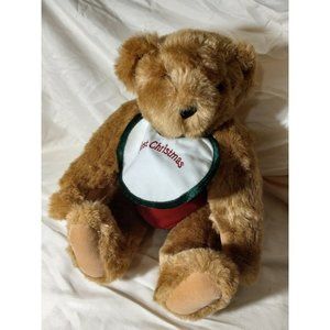 Authentic Vermont 16 Inch Teddy Bear First Christmas Baby Gift W/ Clothing